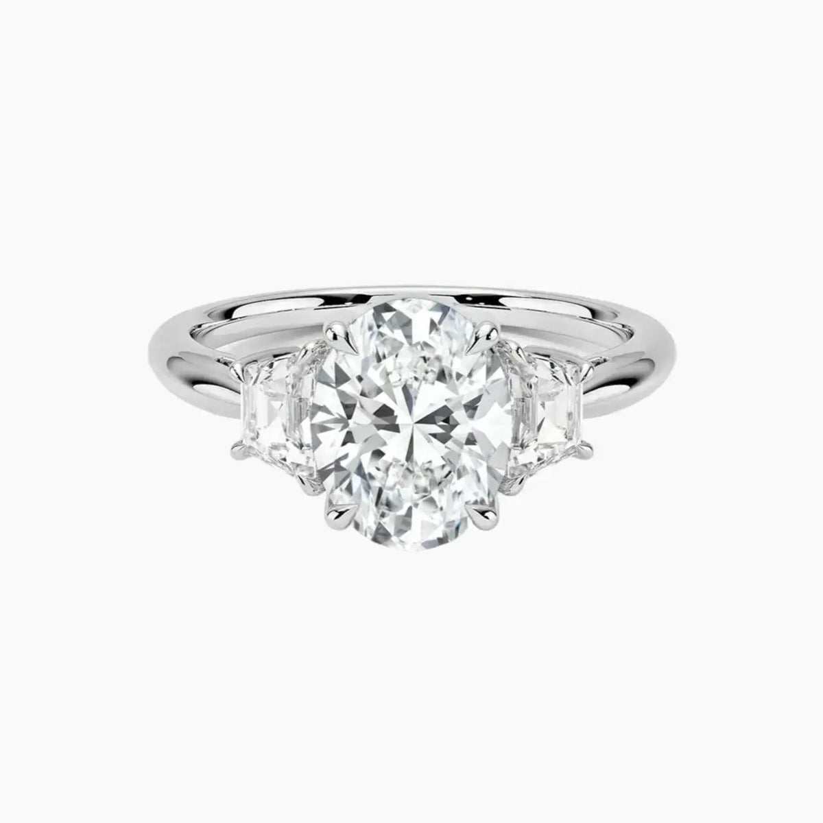 OBSER578 - Oriana Three Stone Oval engagement ring setting view 1