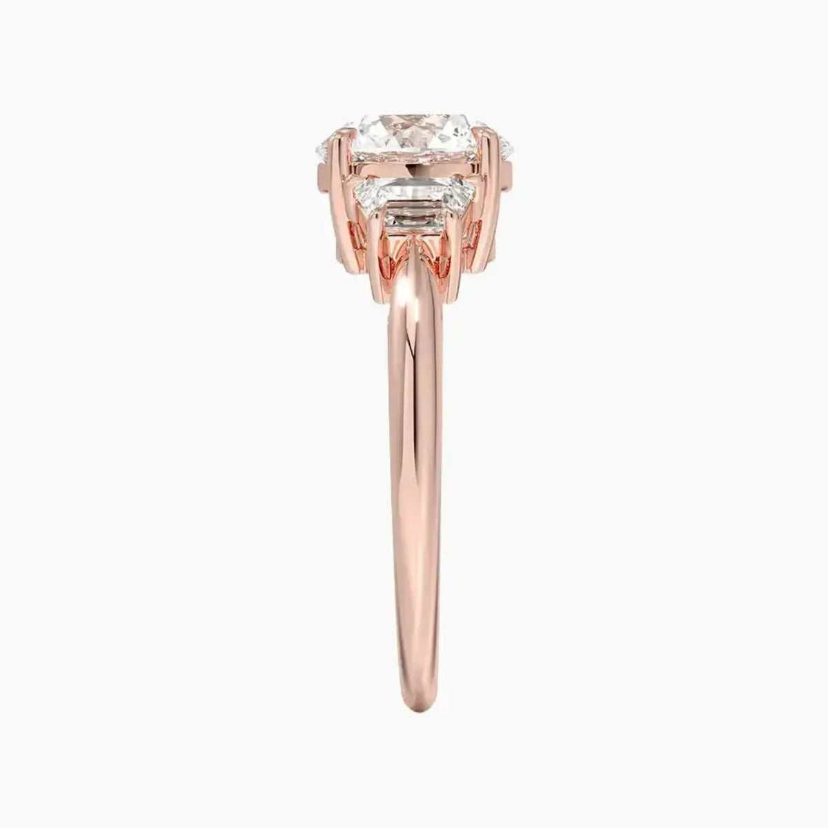OBSER579 - Oriana Three Stone Round engagement ring setting view 6