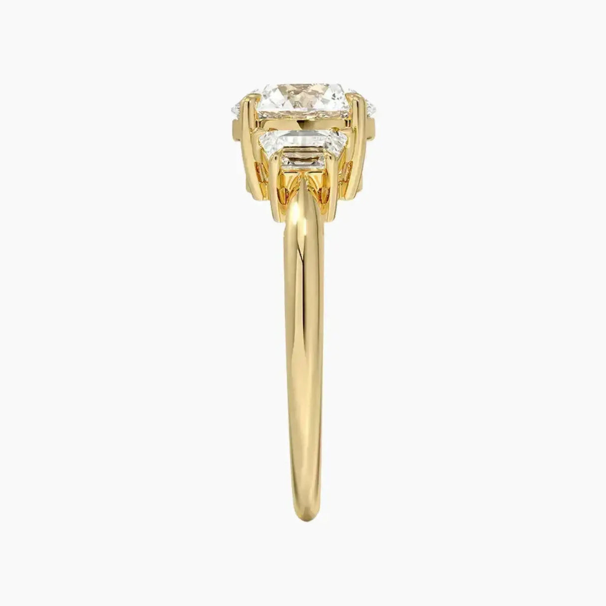 OBSER579 - Oriana Three Stone Round engagement ring setting view 9
