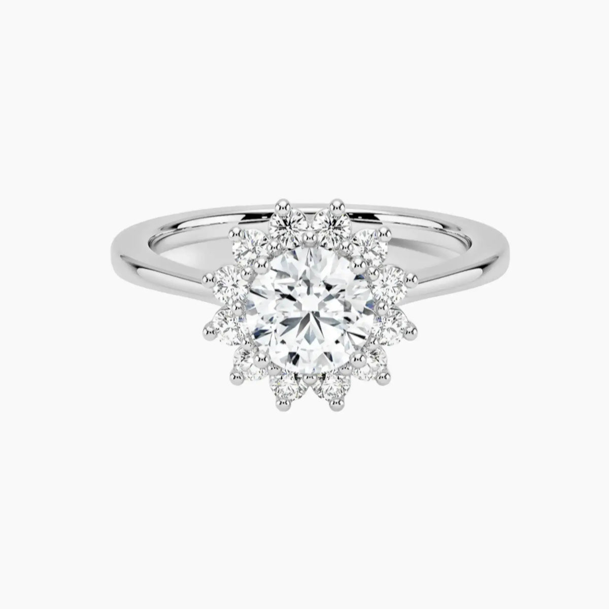 OBSER465 - Soraya Halo Round engagement ring setting view 1