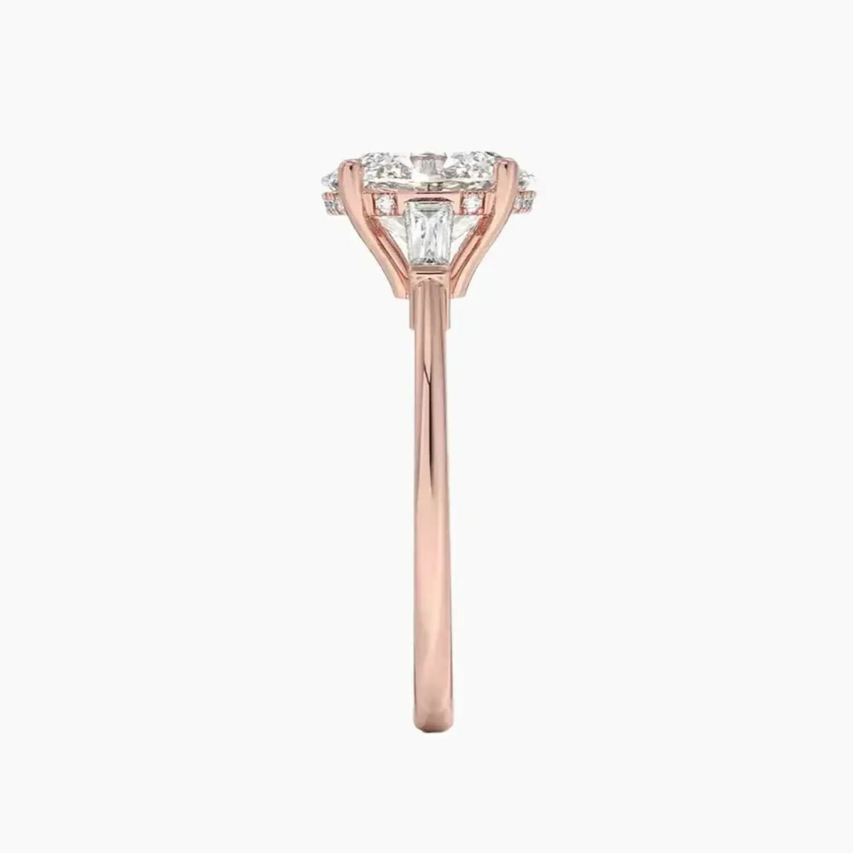 OBSER665 - Nyx Hidden Halo Three Stone Oval engagement ring setting view 6