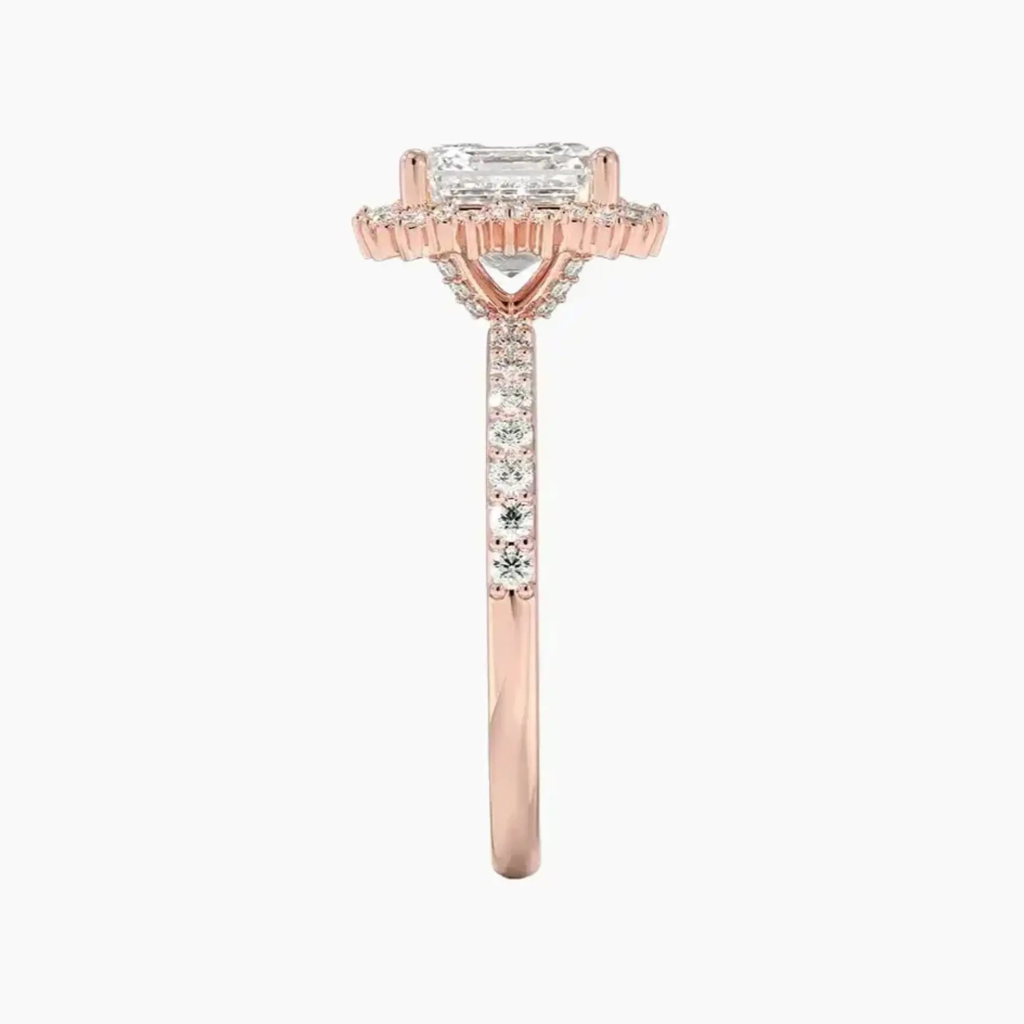 OBSER405 - Coraline Halo Asscher engagement ring setting view 6