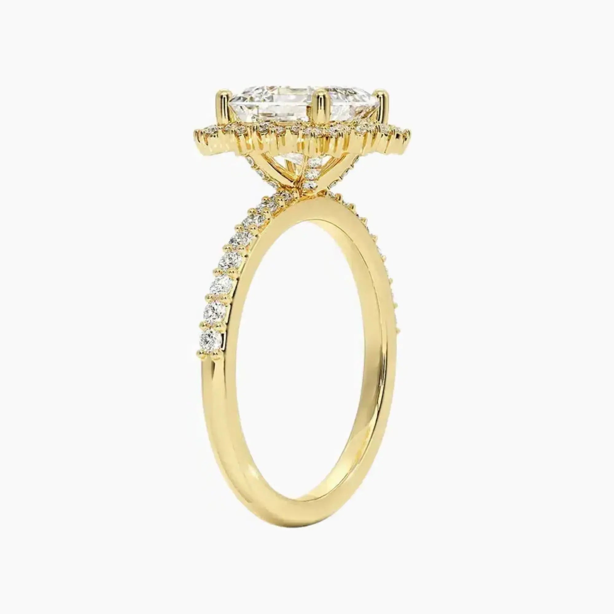 OBSER405 - Coraline Halo Asscher engagement ring setting view 8