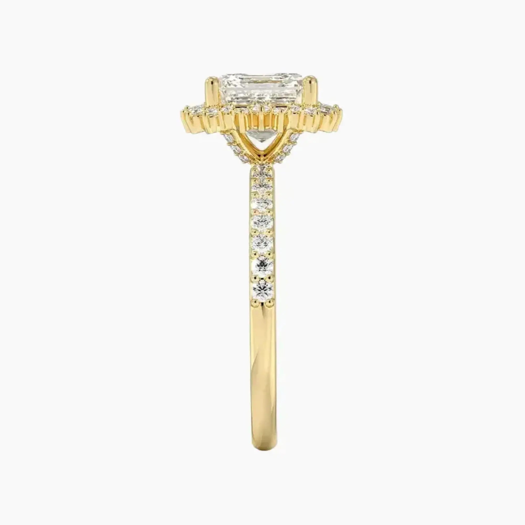 OBSER405 - Coraline Halo Asscher engagement ring setting view 9