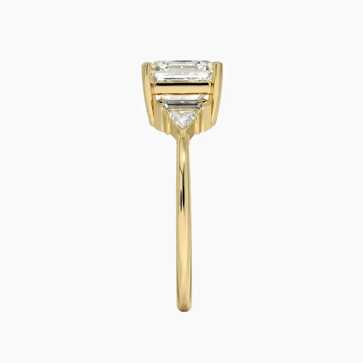 OBSER325 - Honora Five Stone Asscher engagement ring setting view 9