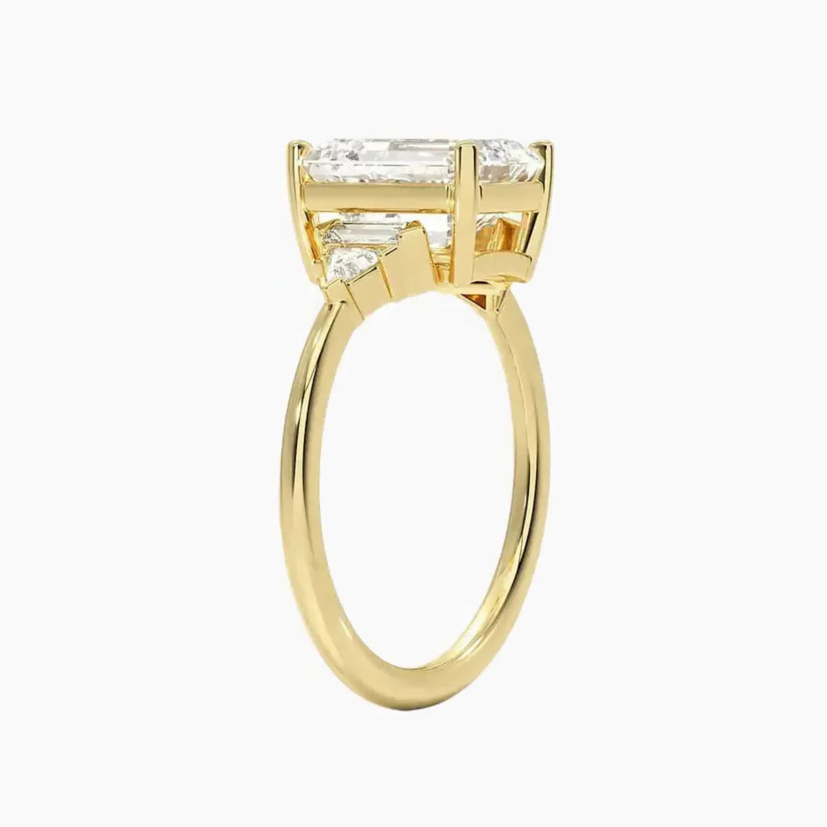 OBSER327 - Honora Five Stone Emerald engagement ring setting view 8