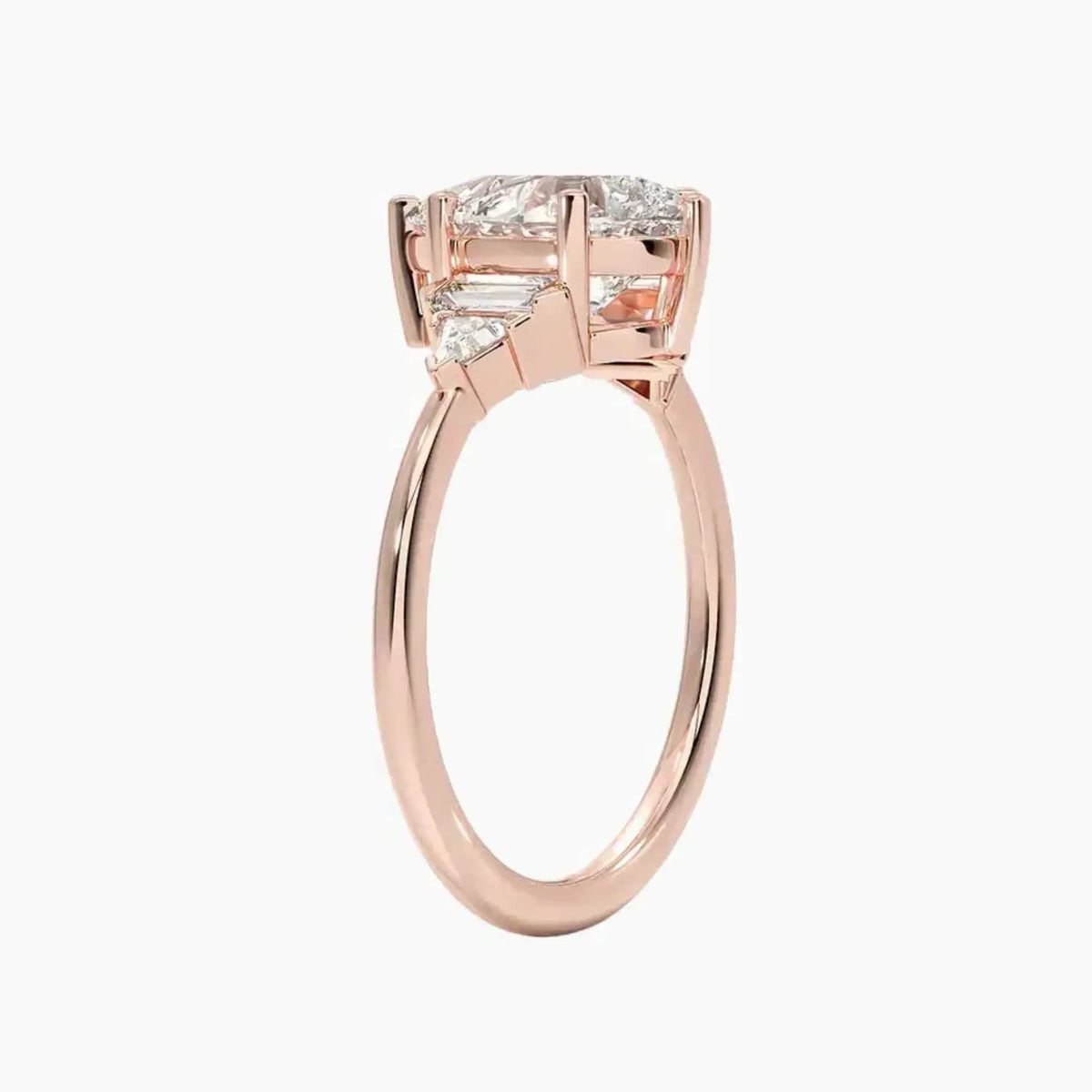 OBSER329 - Honora Five Stone Pear engagement ring setting view 5