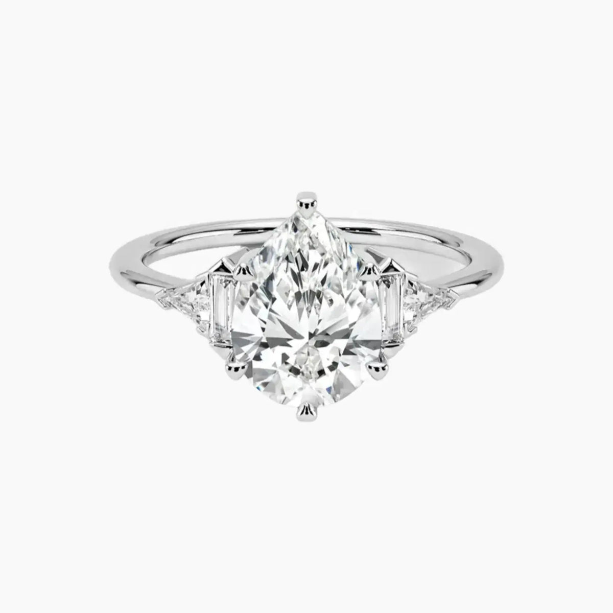 OBSER329 - Honora Five Stone Pear engagement ring setting view 1