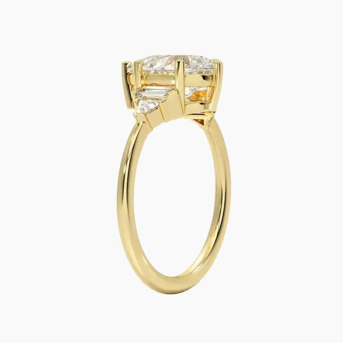 OBSER329 - Honora Five Stone Pear engagement ring setting view 8