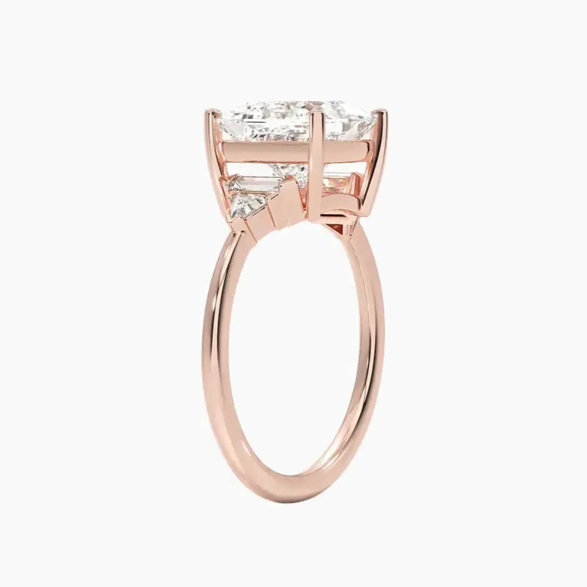 OBSER328 - Honora Five Stone Princess engagement ring setting view 5
