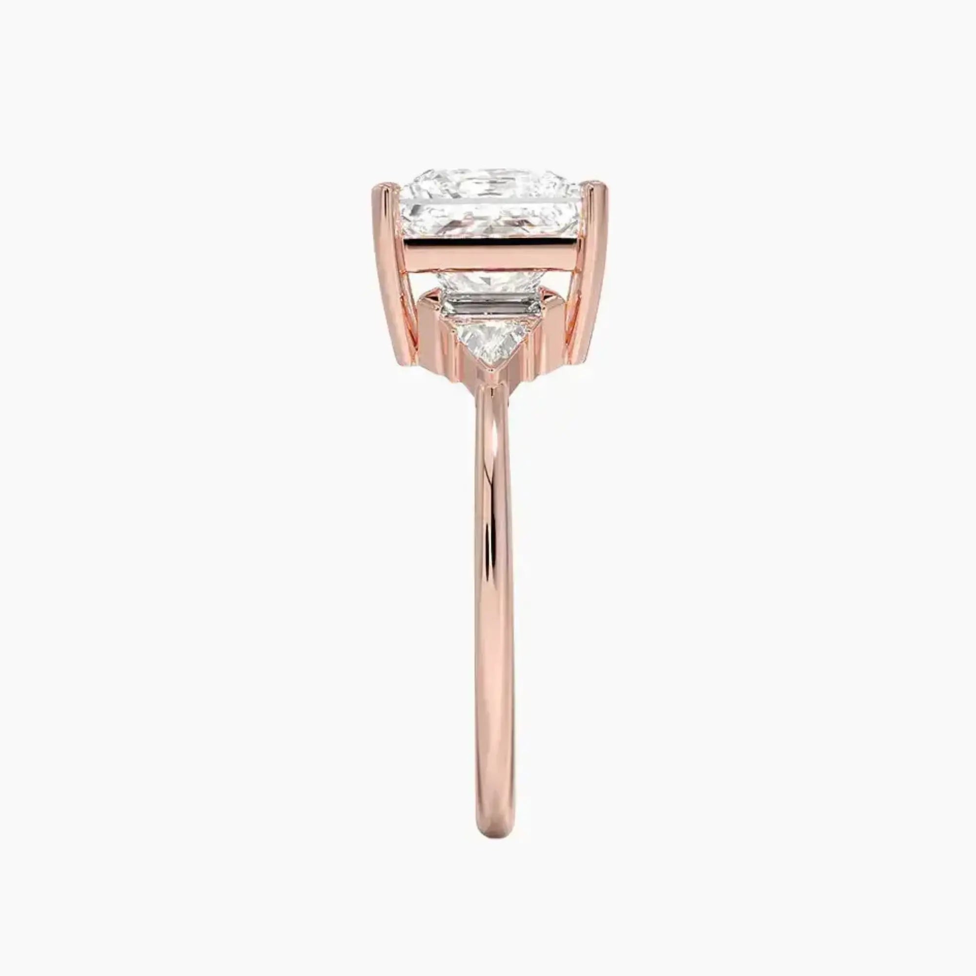 OBSER328 - Honora Five Stone Princess engagement ring setting view 6