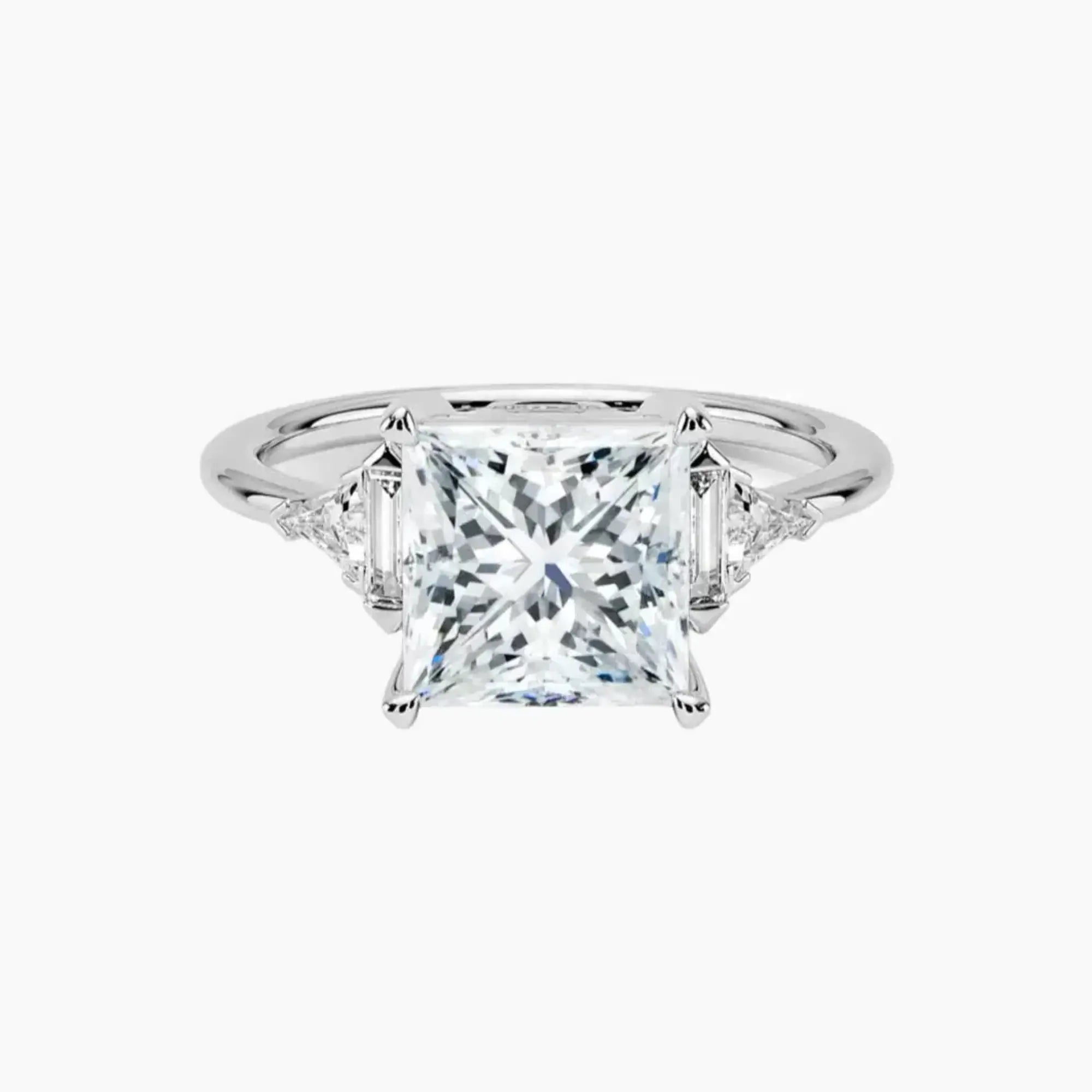 OBSER328 - Honora Five Stone Princess engagement ring setting view 1