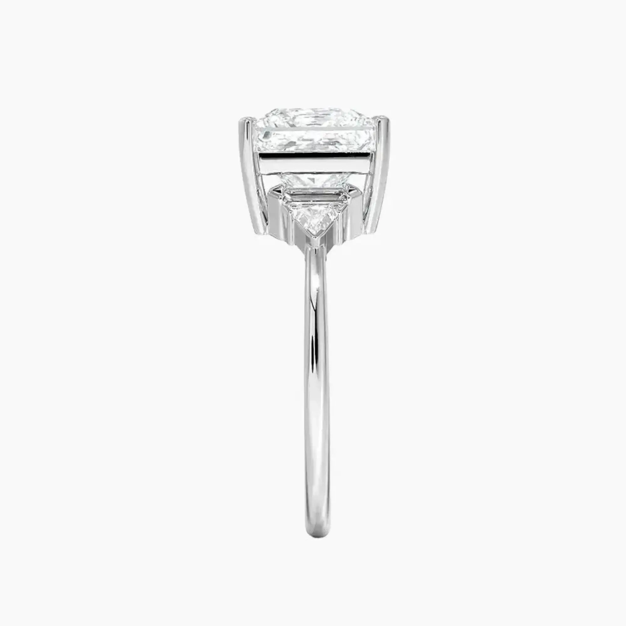OBSER328 - Honora Five Stone Princess engagement ring setting view 3