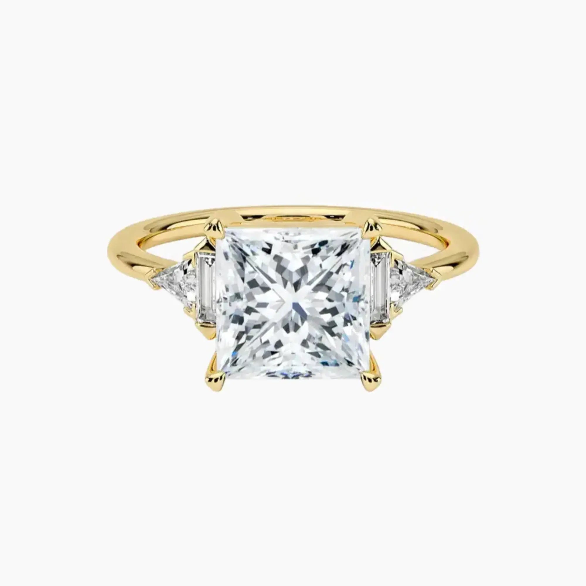 OBSER328 - Honora Five Stone Princess engagement ring setting view 7