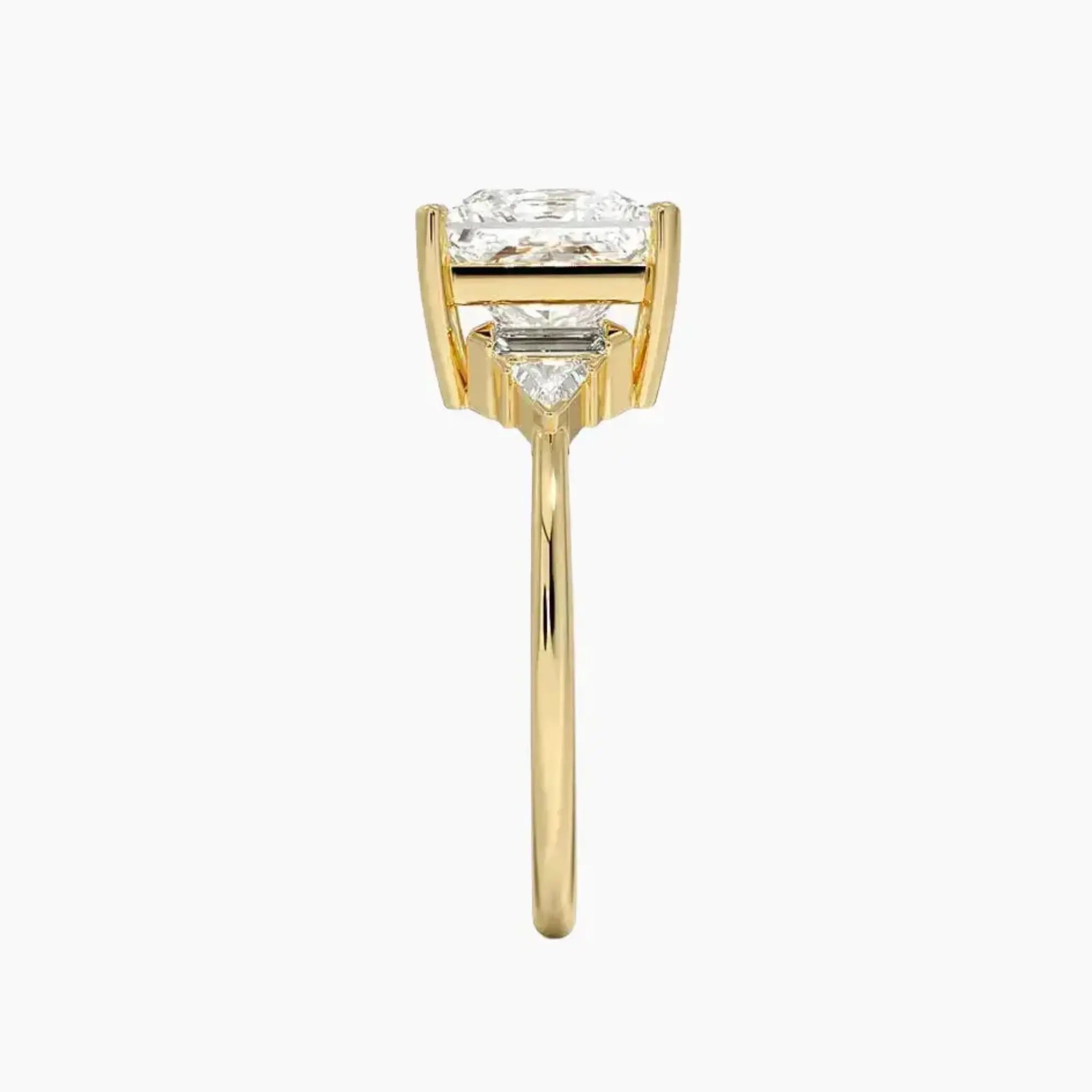 OBSER328 - Honora Five Stone Princess engagement ring setting view 9
