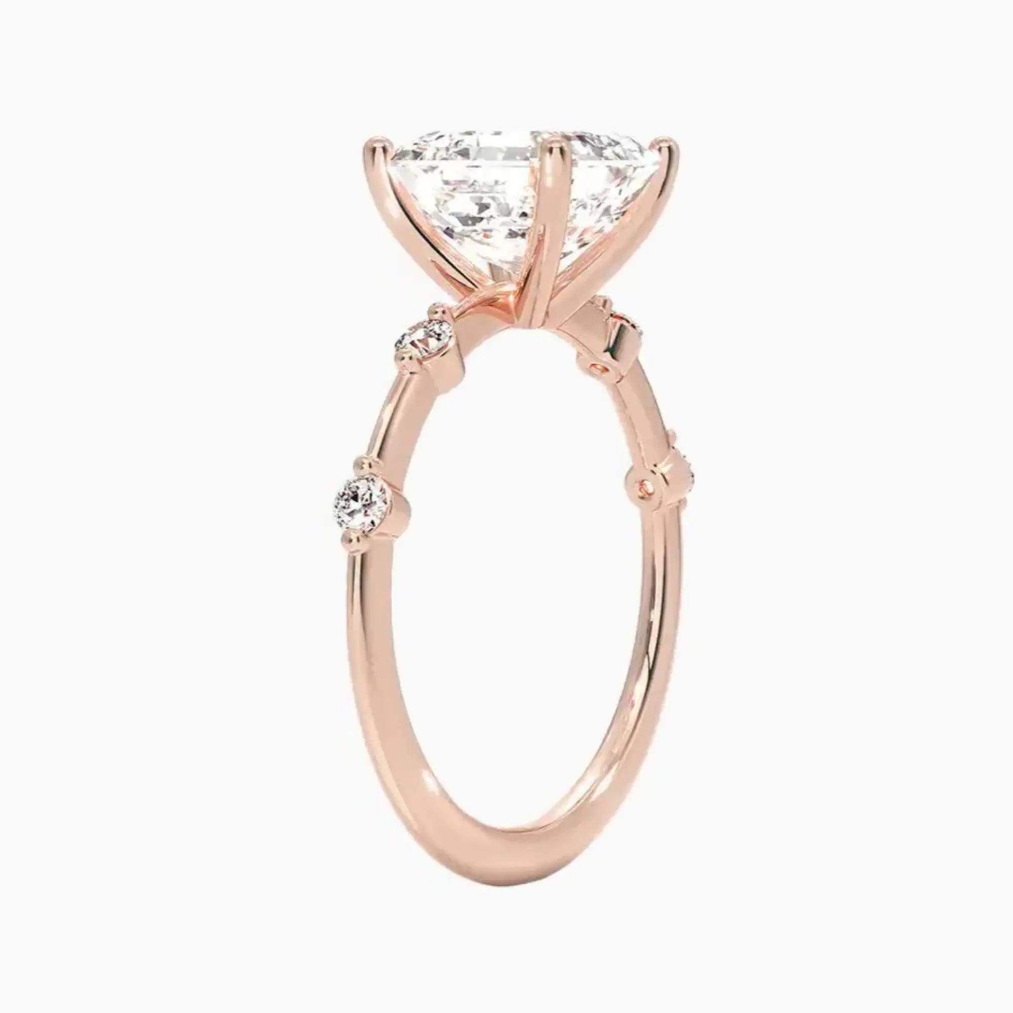 OBSER255 - Sena Asscher engagement ring setting view 5