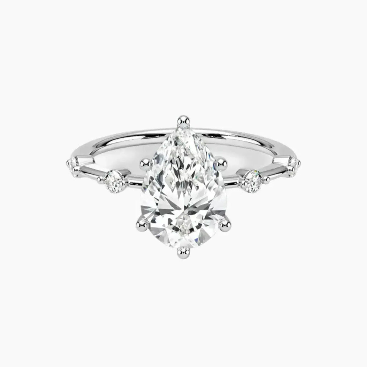OBSER257 - Sena Pear engagement ring setting view 1