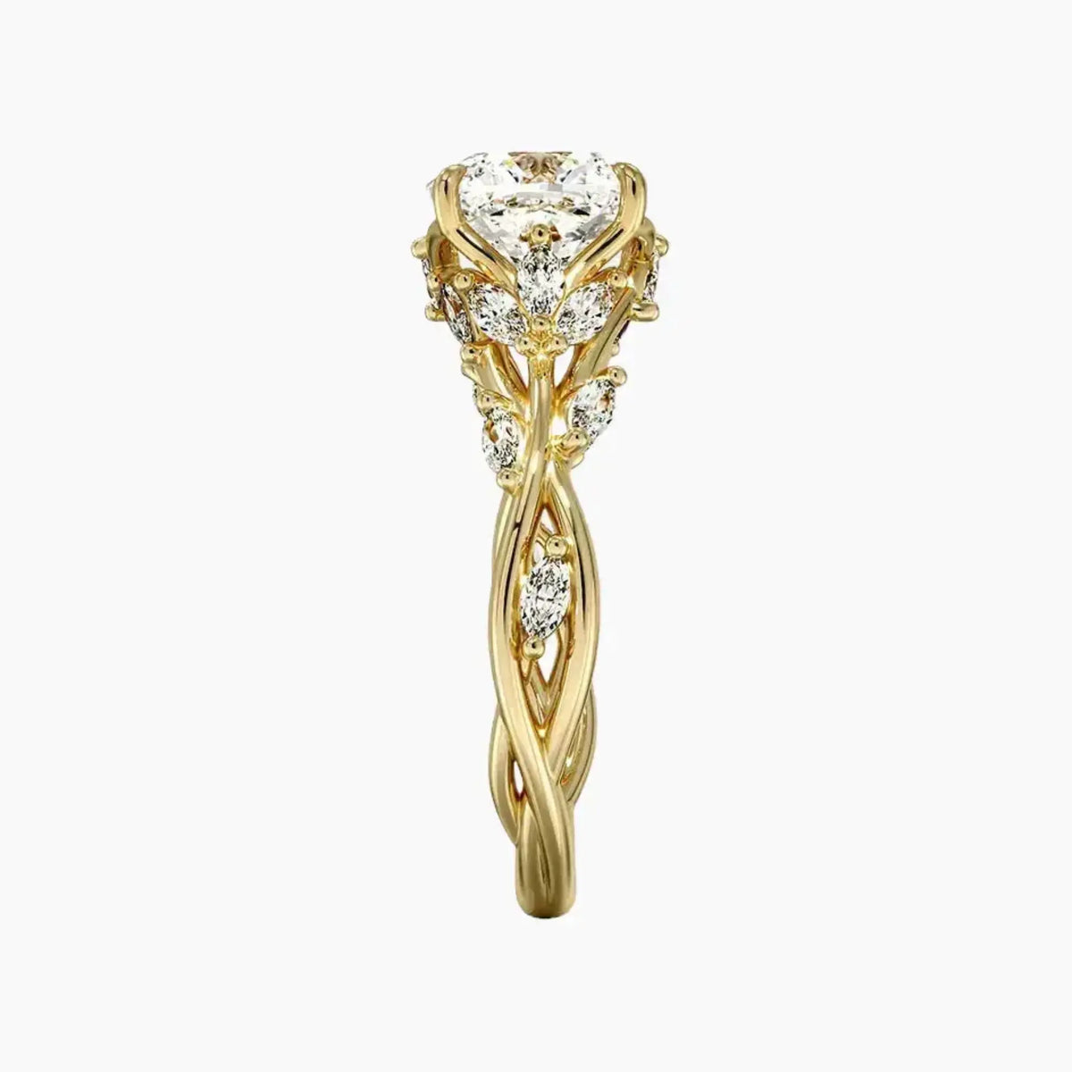 OBSER140 - Melia Cushion engagement ring setting view 9