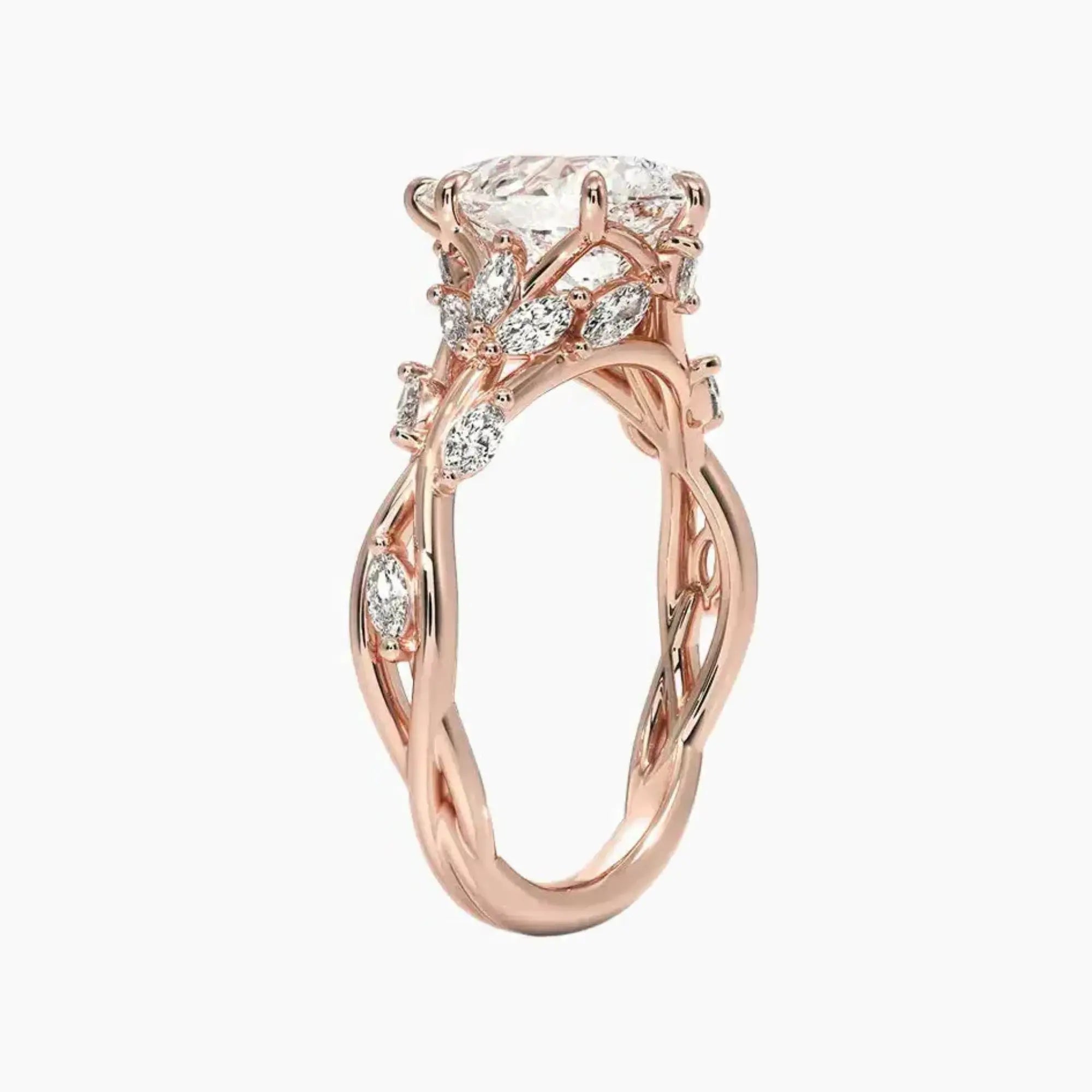 OBSER021 - Melia Pear engagement ring setting view 5