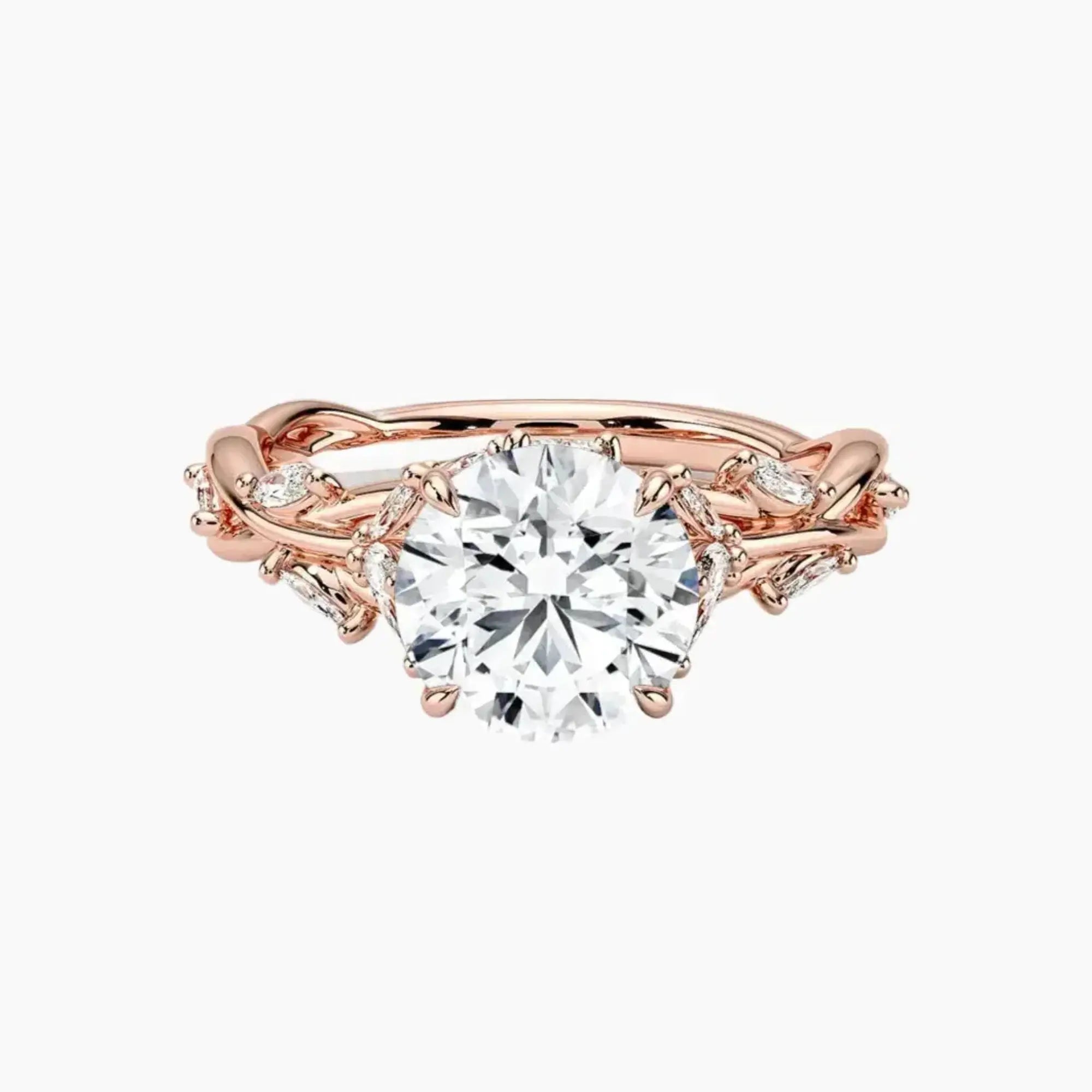 OBSER065 - Melia Round engagement ring setting view 4
