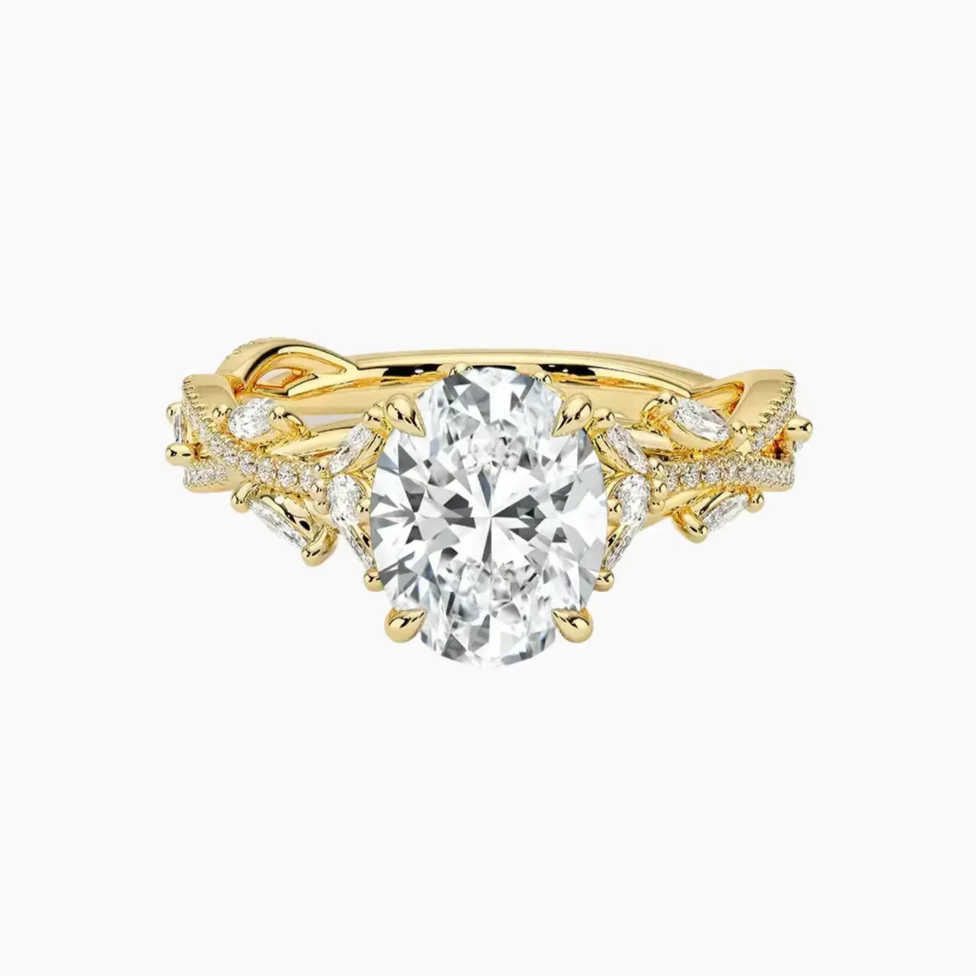 OBSER062 - Melia Adorned Oval engagement ring setting view 7