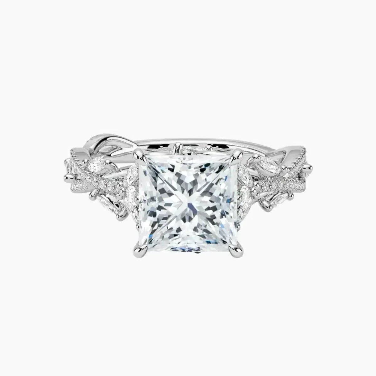 OBSER138 - Melia Adorned Princess engagement ring setting view 1