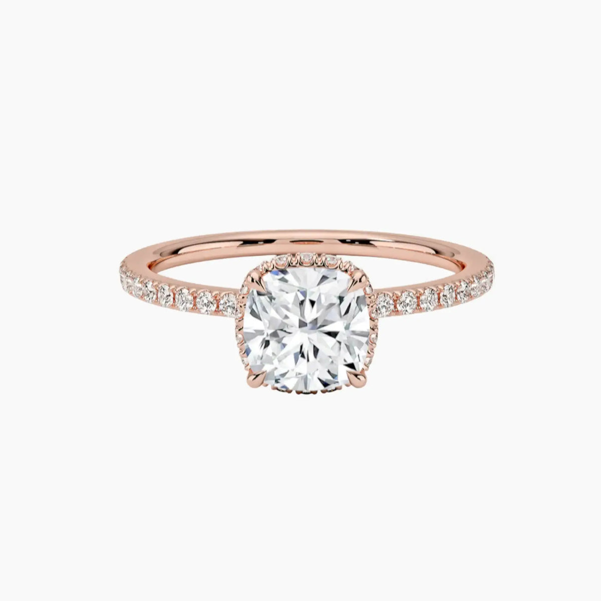 OBSER505 - Mirabel Pave Halo Cushion engagement ring setting view 4