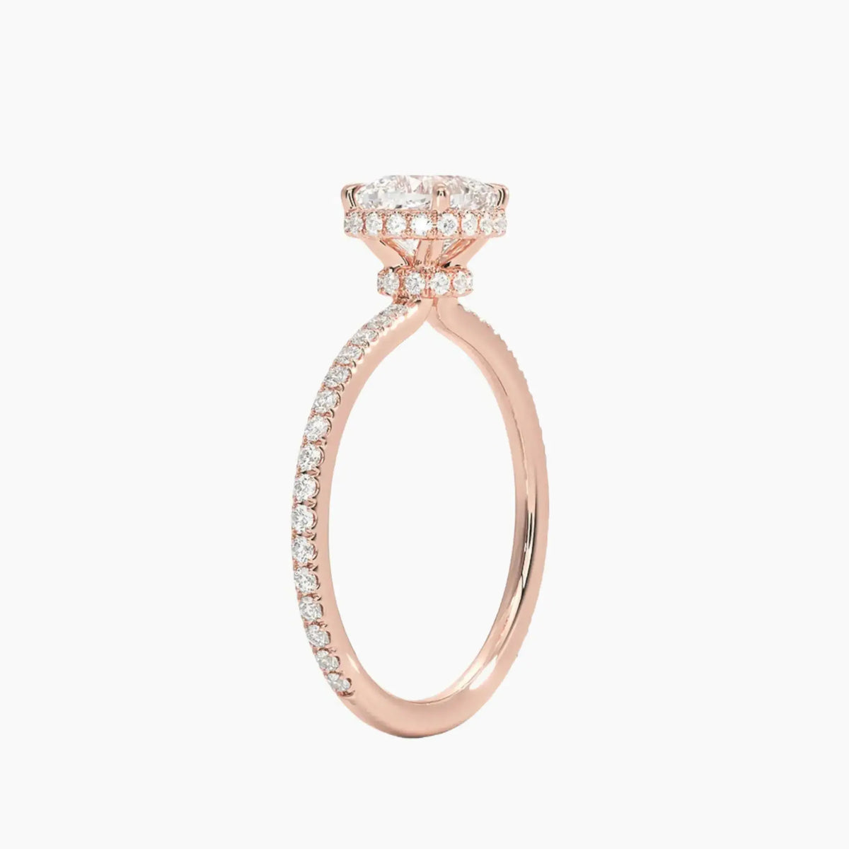 OBSER505 - Mirabel Pave Halo Cushion engagement ring setting view 5