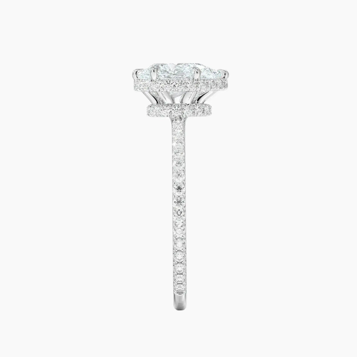 OBSER071 - Mirabel Pave Halo Pear engagement ring setting view 3