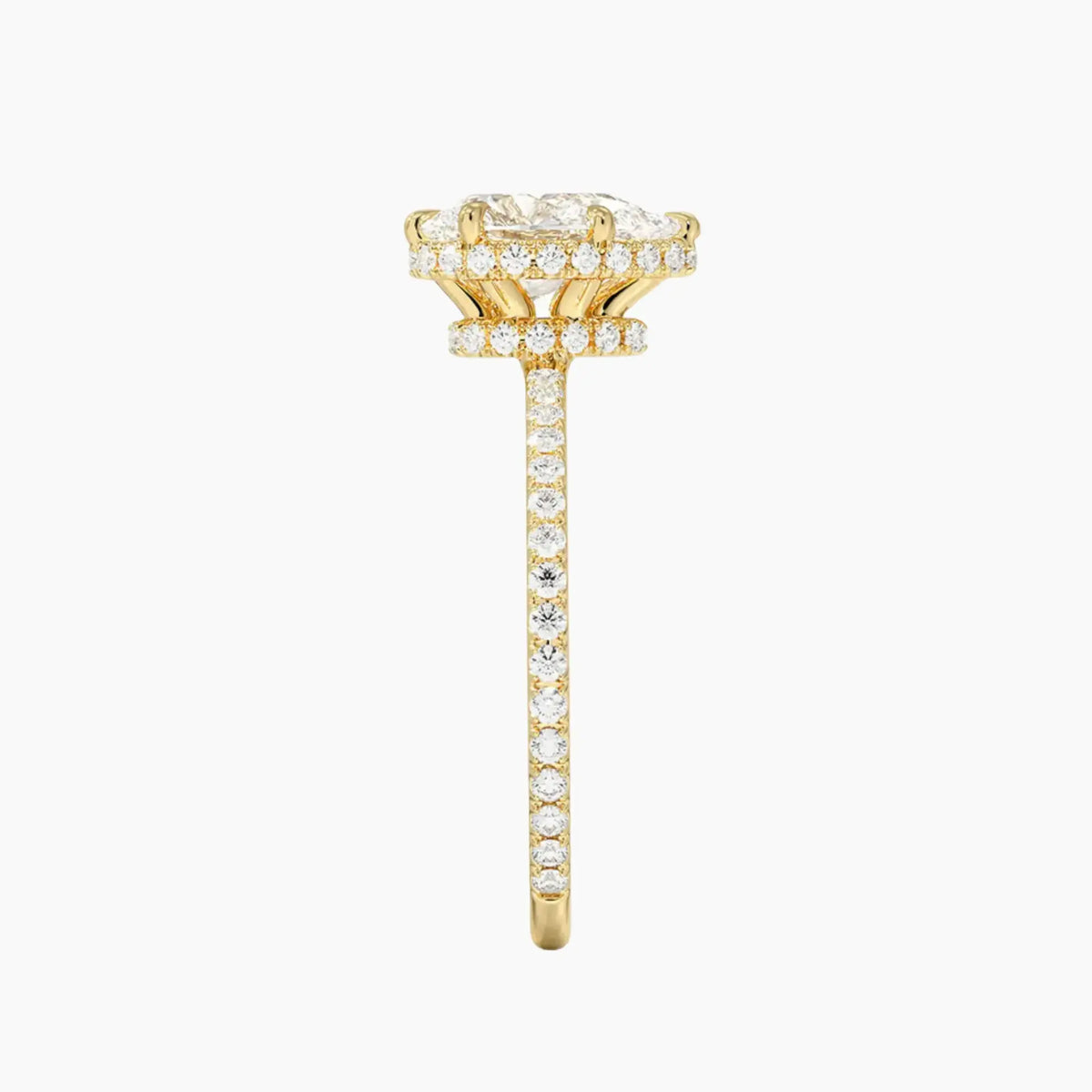 OBSER071 - Mirabel Pave Halo Pear engagement ring setting view 9
