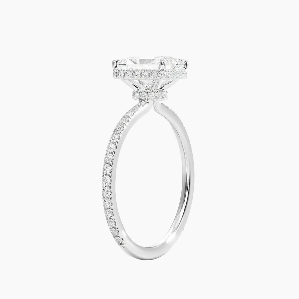 OBSER103 - Mirabel Pave Halo Radiant engagement ring setting view 2