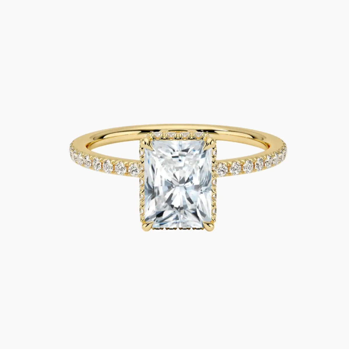 OBSER103 - Mirabel Pave Halo Radiant engagement ring setting view 7