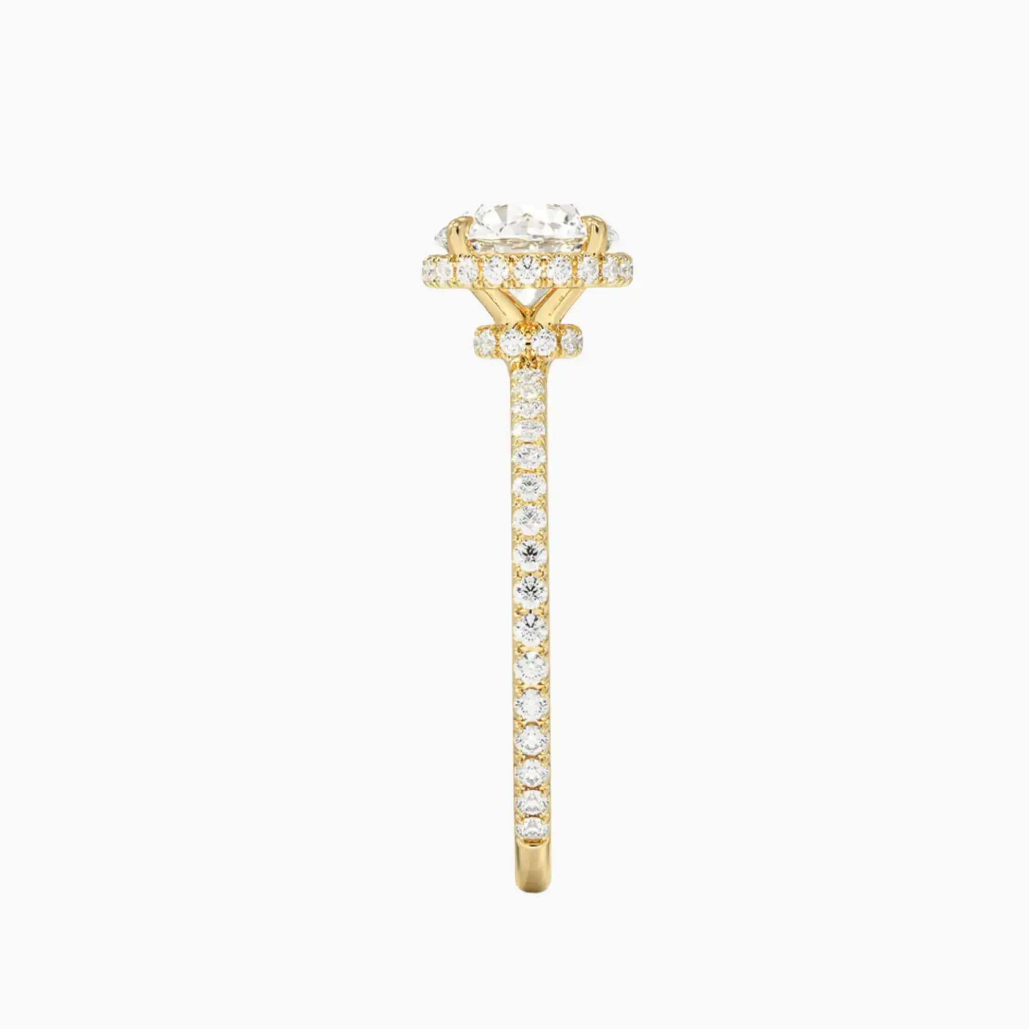 OBSER103 - Mirabel Pave Halo Radiant engagement ring setting view 9