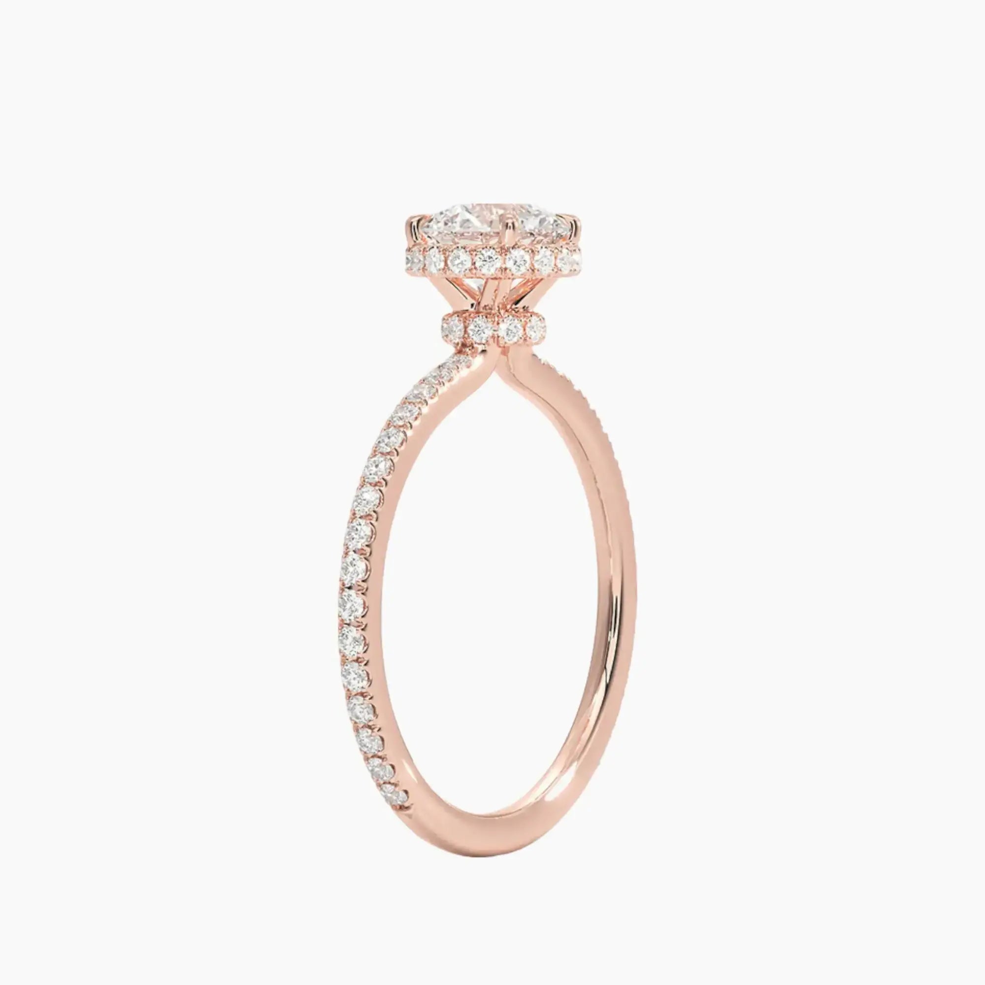 OBSER170 - Mirabel Pave Halo Round engagement ring setting view 5