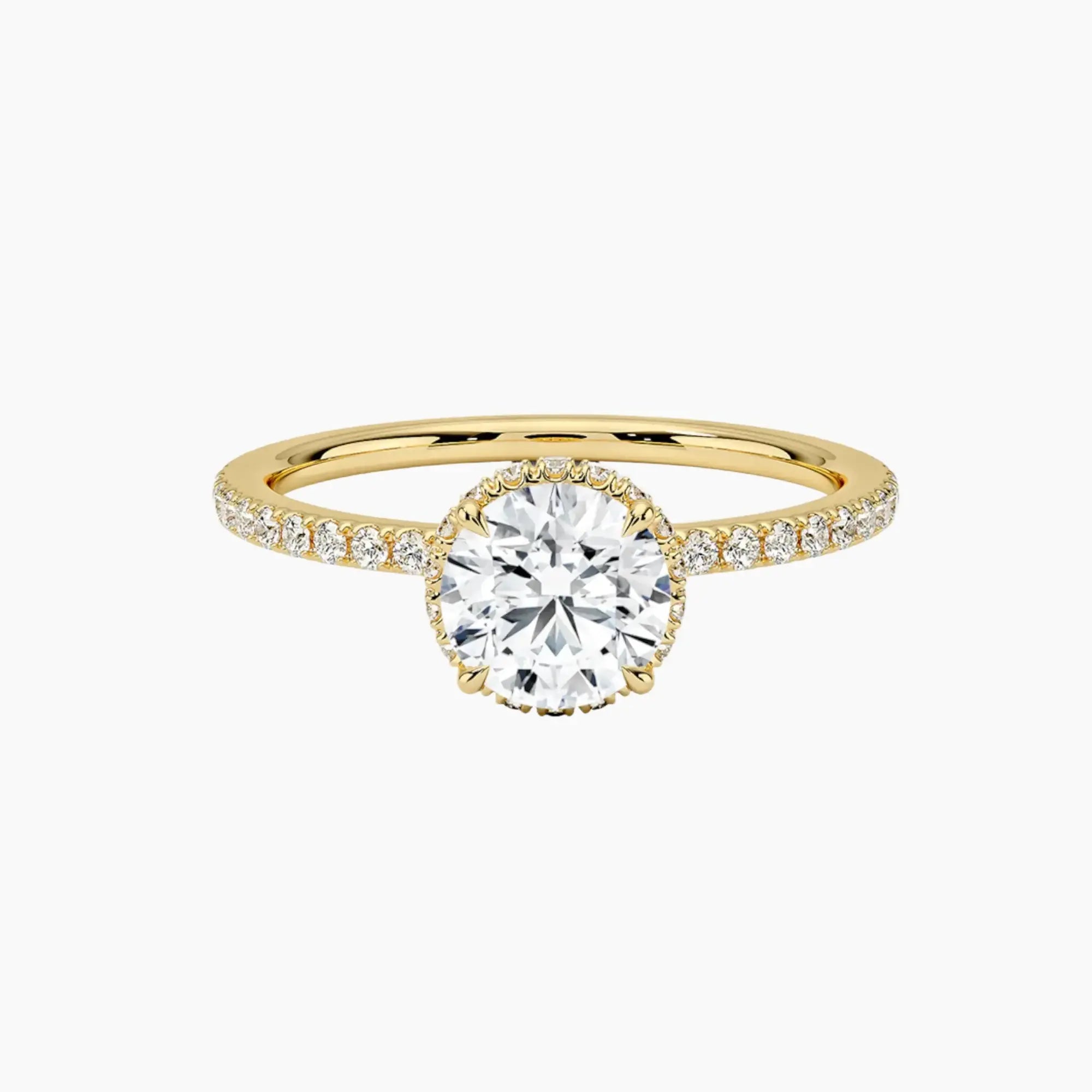 OBSER170 - Mirabel Pave Halo Round engagement ring setting view 7