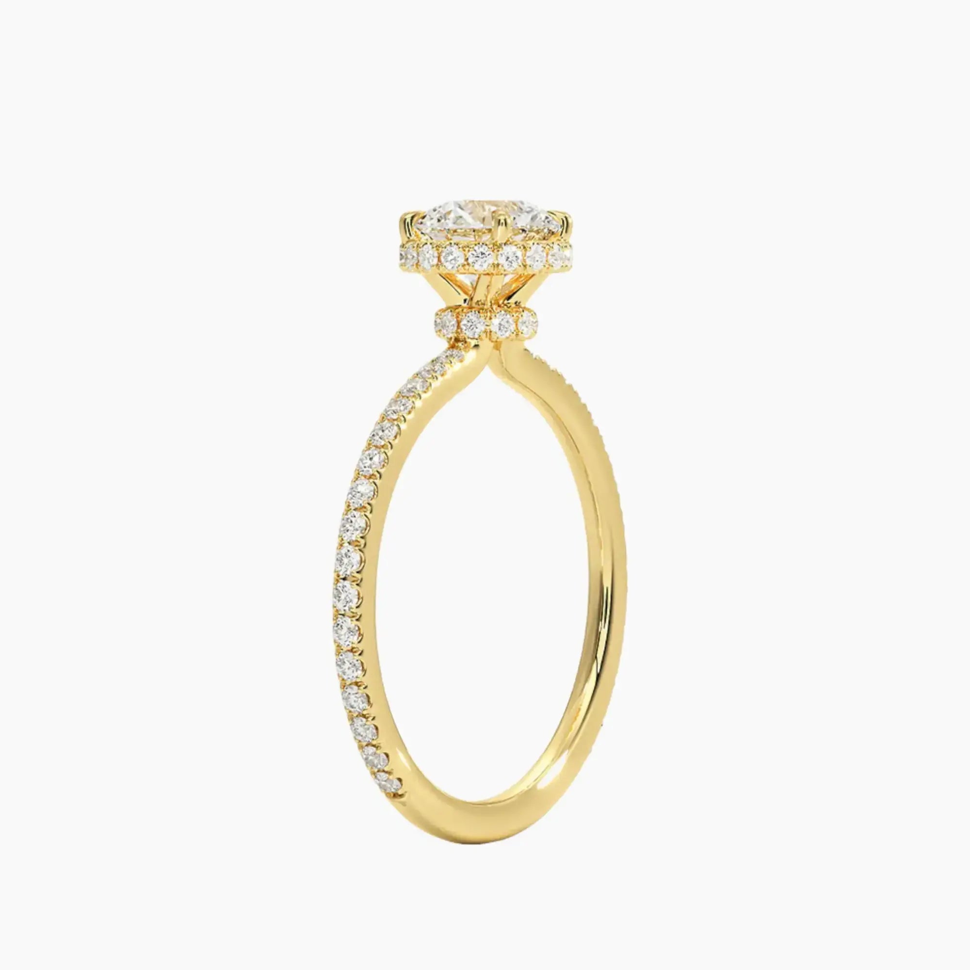 OBSER170 - Mirabel Pave Halo Round engagement ring setting view 8