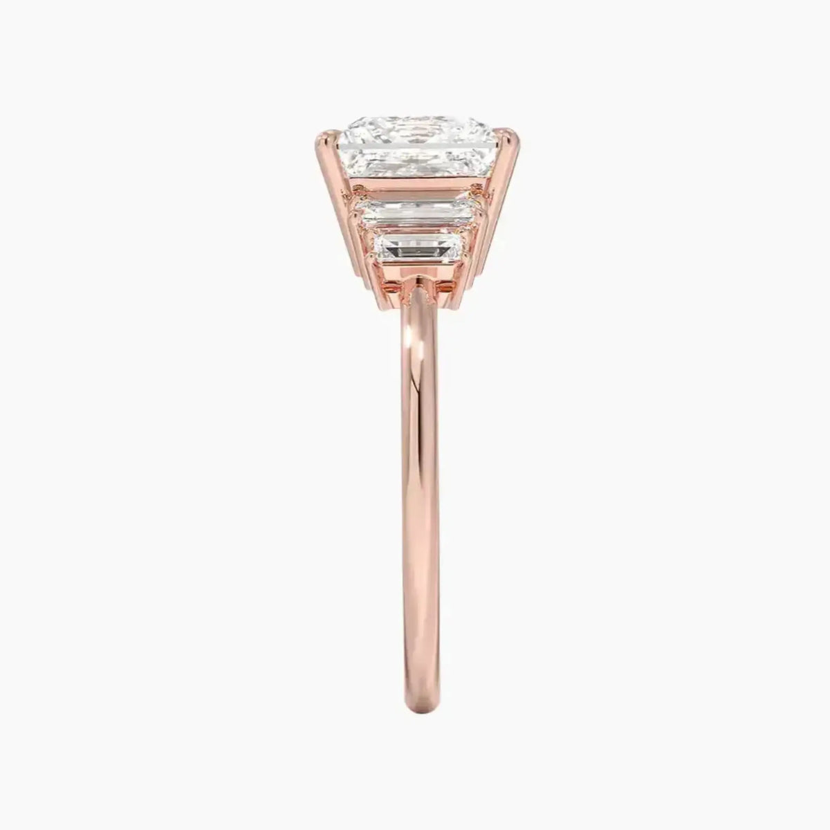 OBSER321 - Nerine Five Stone Princess engagement ring setting view 6
