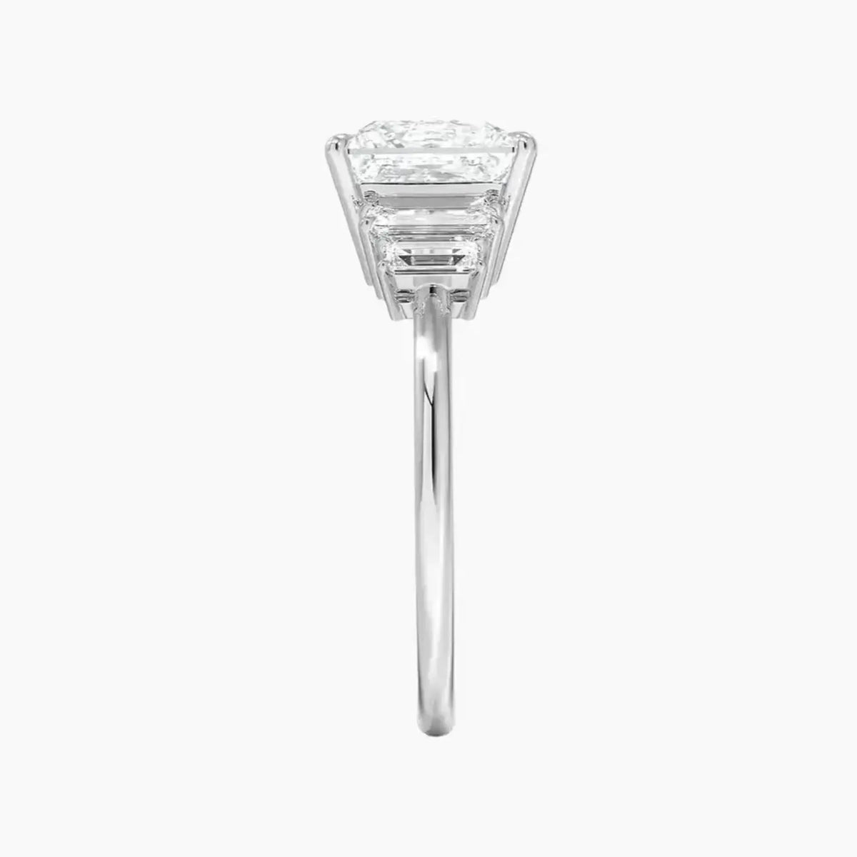 OBSER321 - Nerine Five Stone Princess engagement ring setting view 3