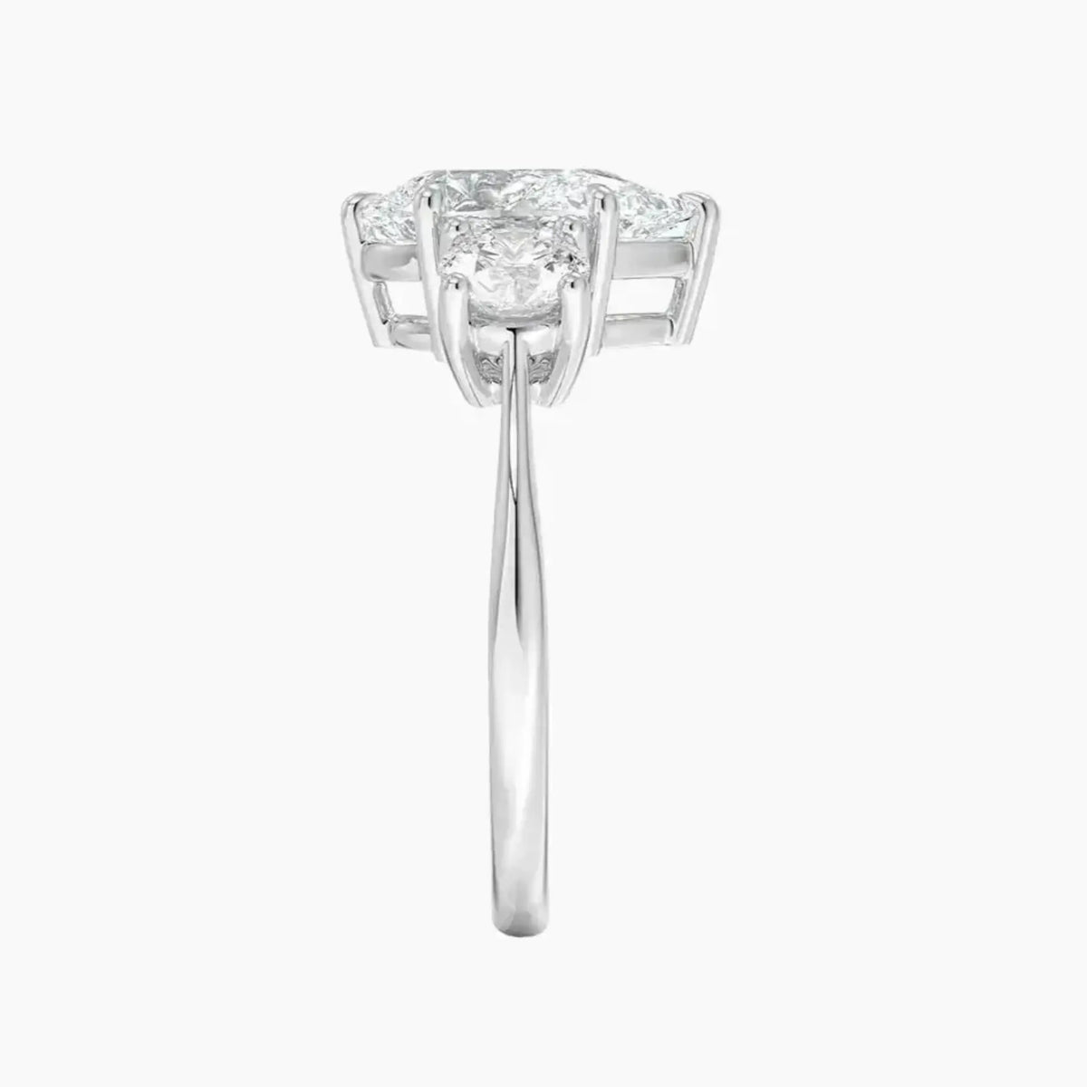 OBSER601 - Seraphina Three Stone Pear engagement ring setting view 3