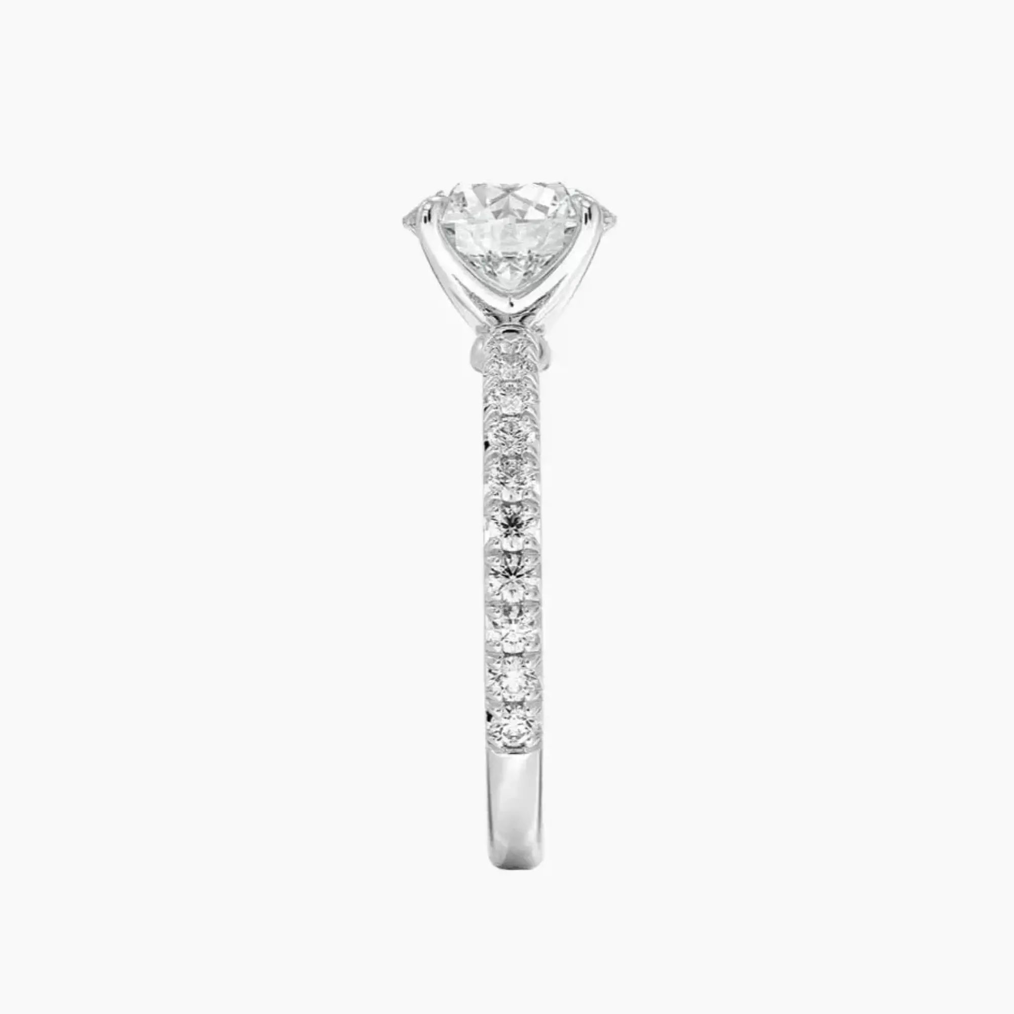 OBSER098 - Irina Solitaire Round engagement ring setting view 3