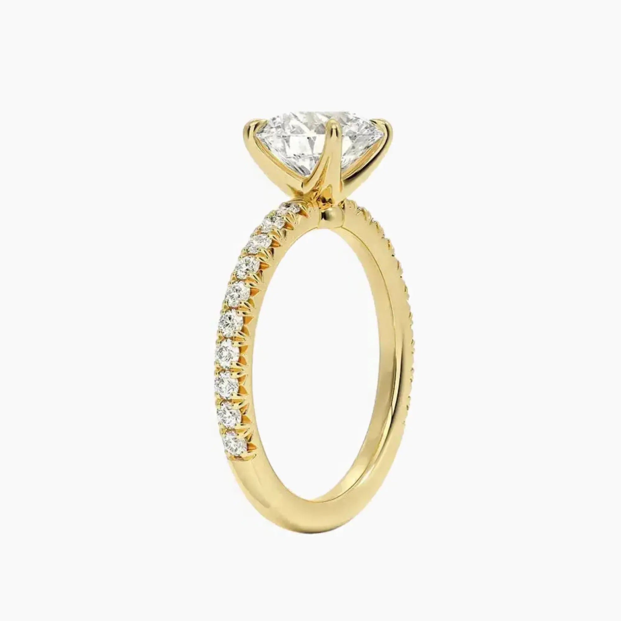 OBSER098 - Irina Solitaire Round engagement ring setting view 8