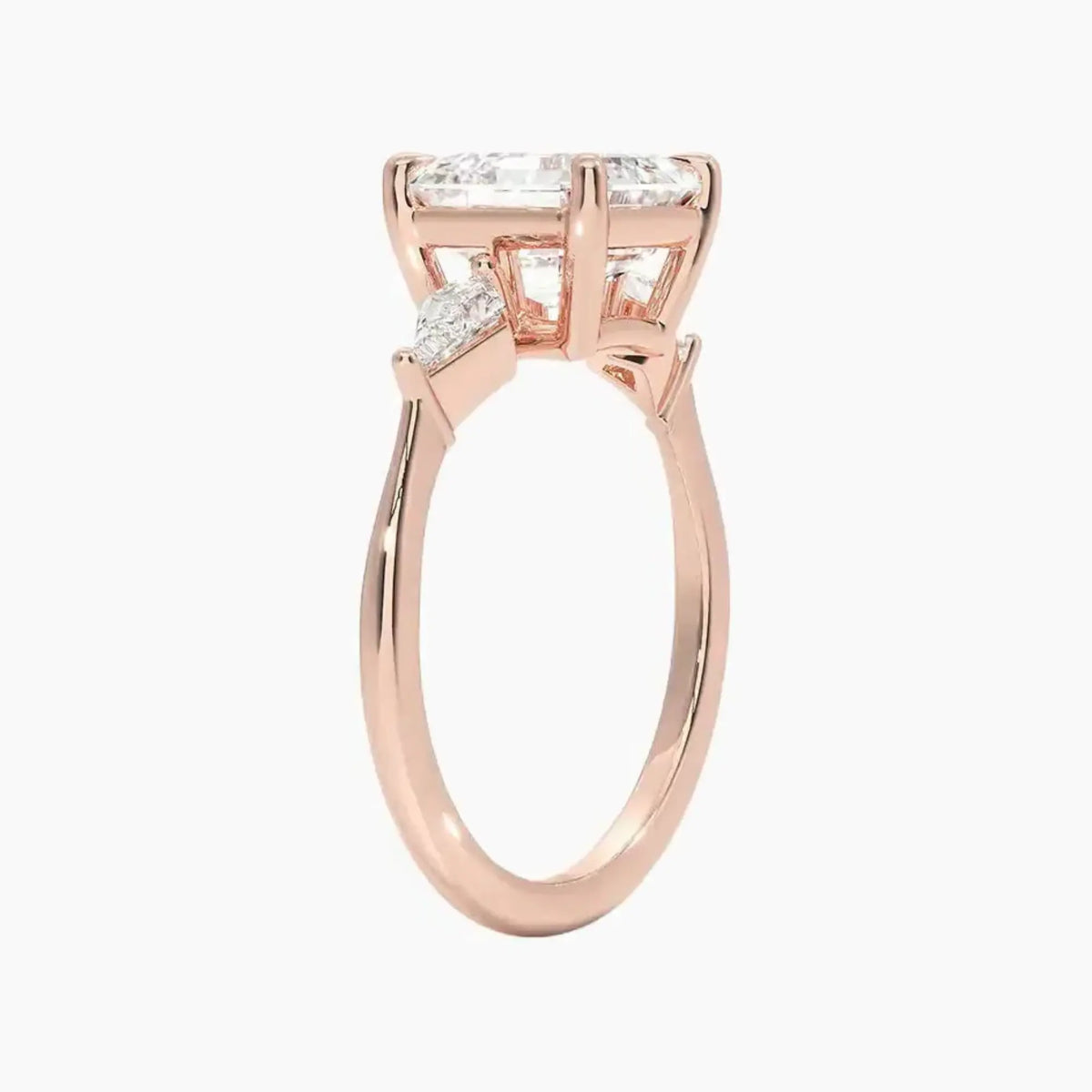OBSER552 - Isolde Three Stone Asscher engagement ring setting view 5