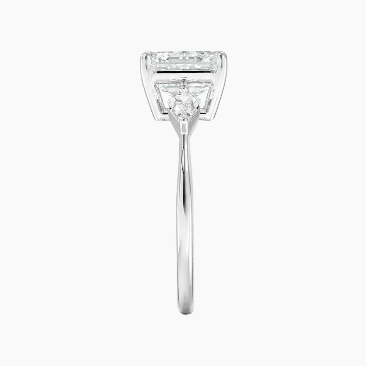 OBSER552 - Isolde Three Stone Asscher engagement ring setting view 3