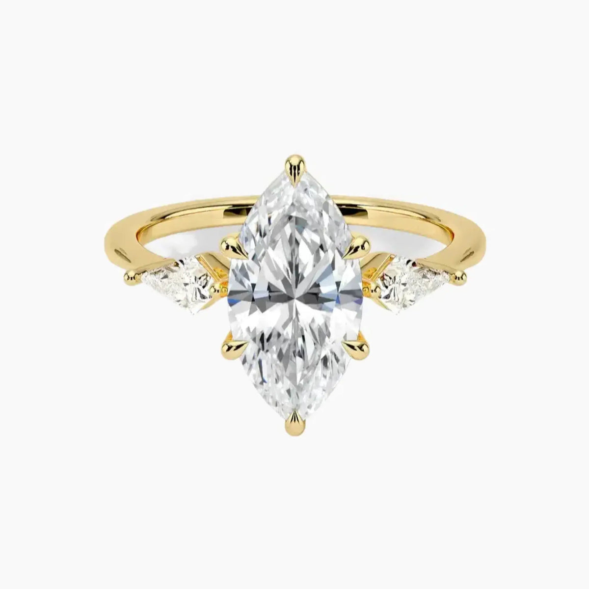 OBSER553 - Isolde Three Stone Marquise engagement ring setting view 7