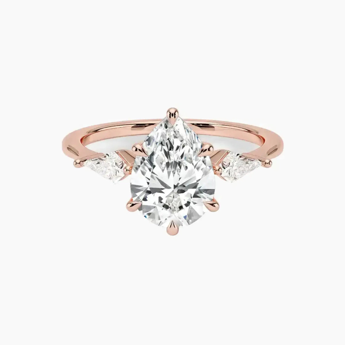 OBSER556 - Isolde Three Stone Pear engagement ring setting view 4