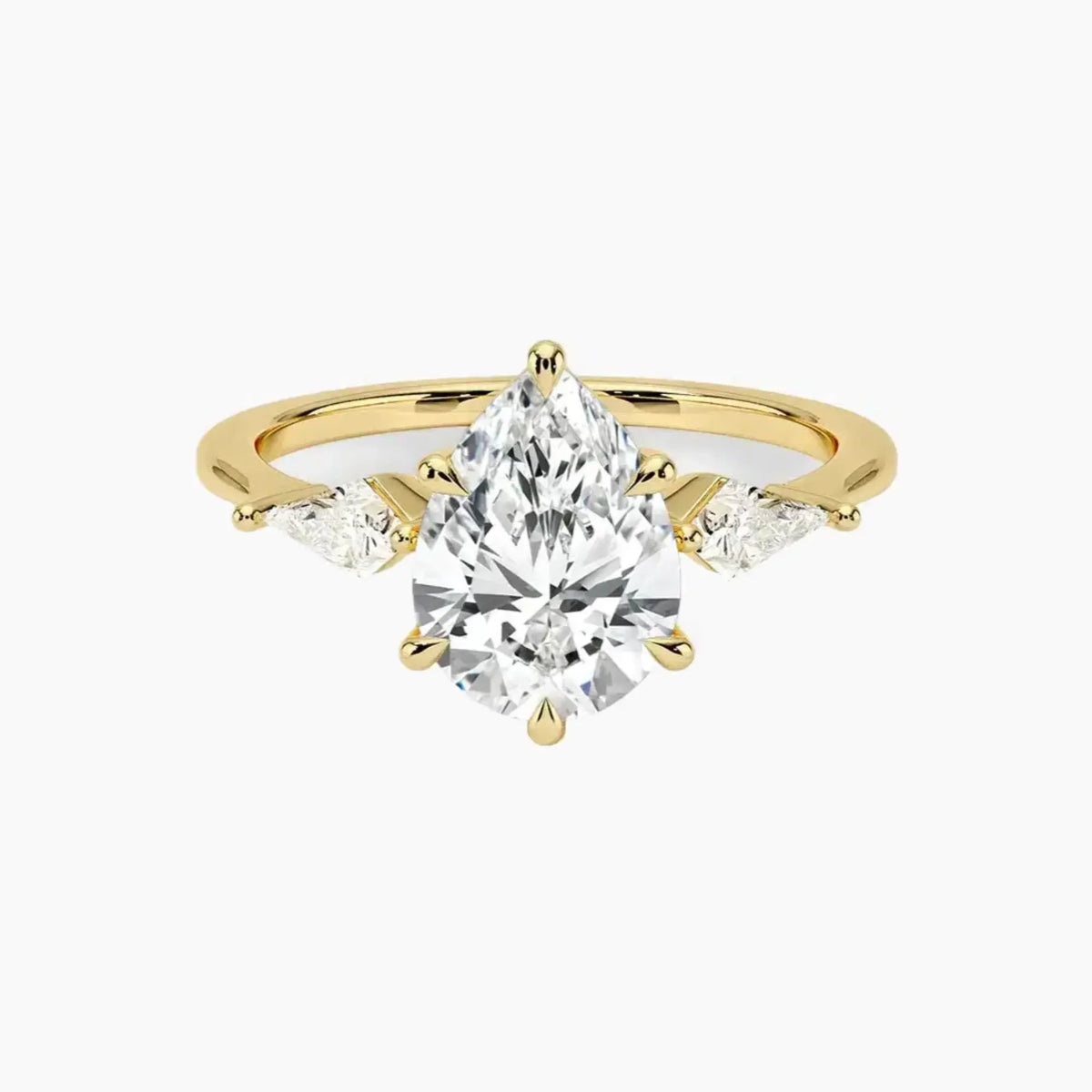OBSER556 - Isolde Three Stone Pear engagement ring setting view 7