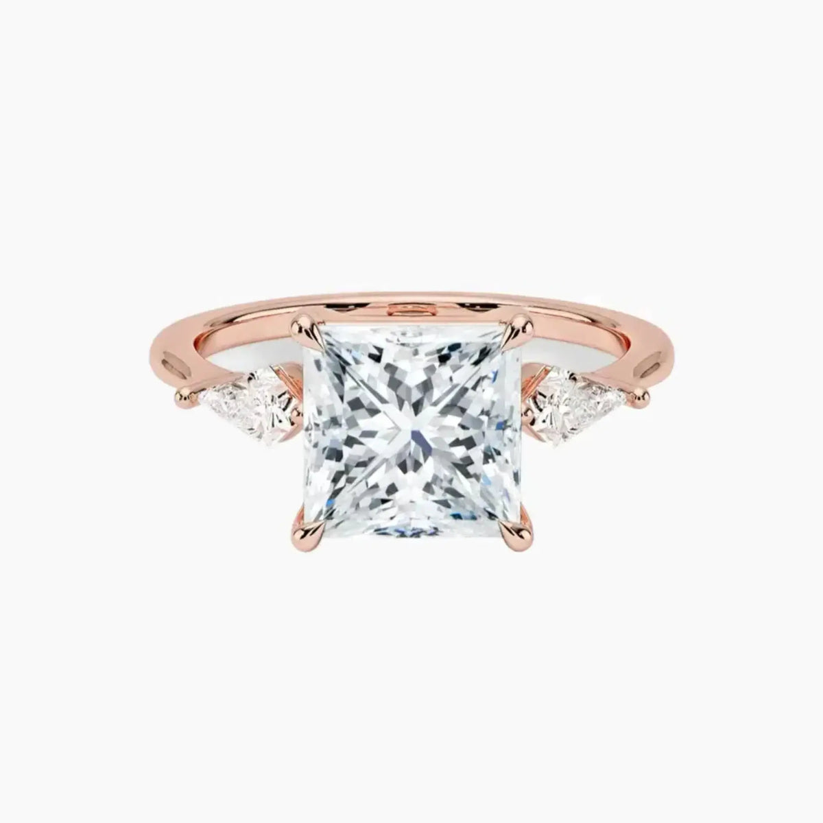 OBSER555 - Isolde Three Stone Princess engagement ring setting view 4