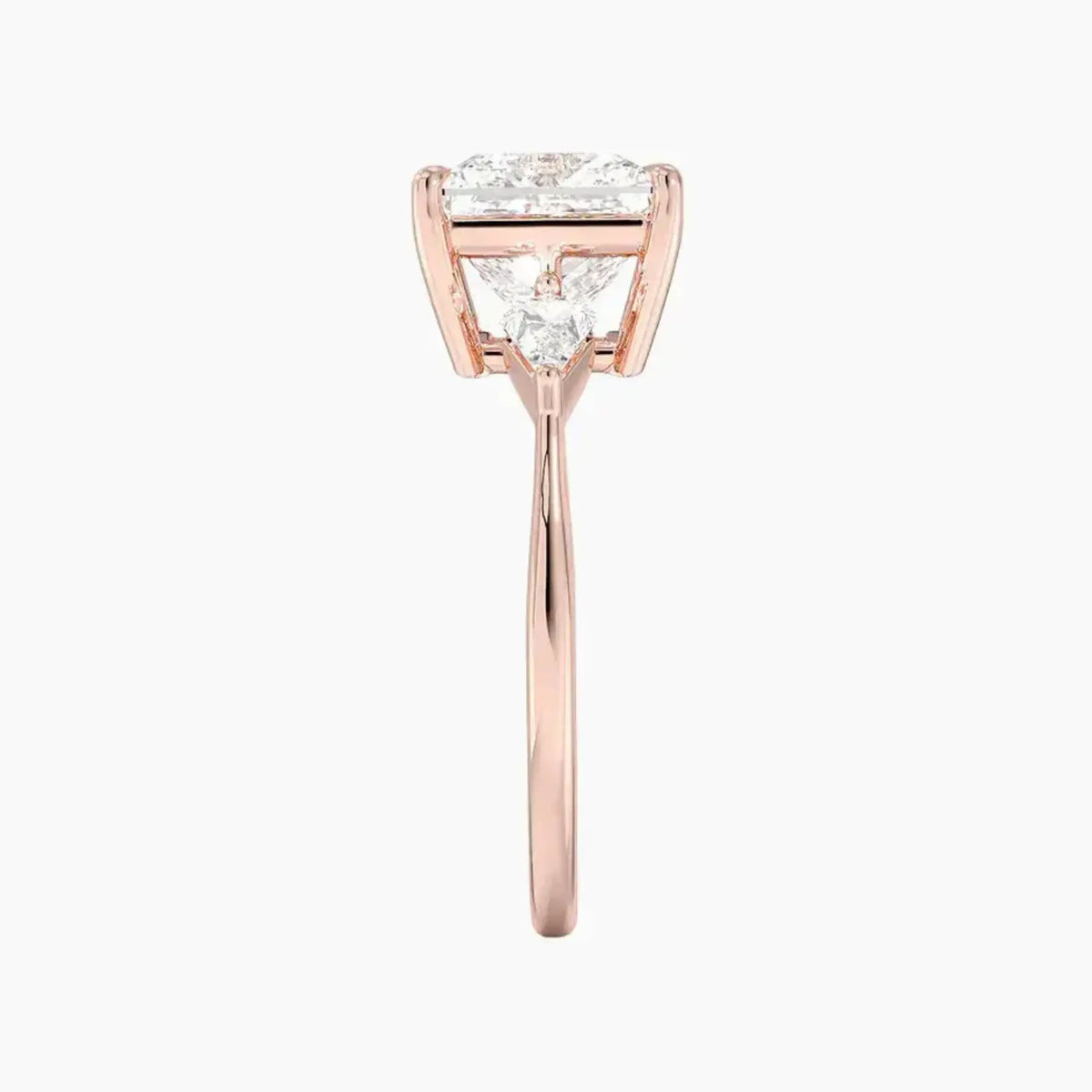 OBSER555 - Isolde Three Stone Princess engagement ring setting view 6