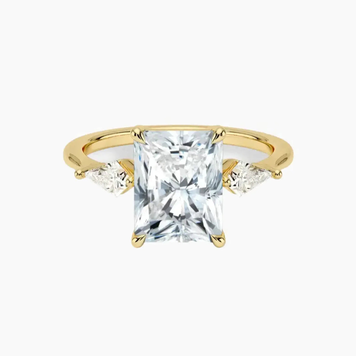 OBSER551 - Isolde Three Stone Radiant engagement ring setting view 7
