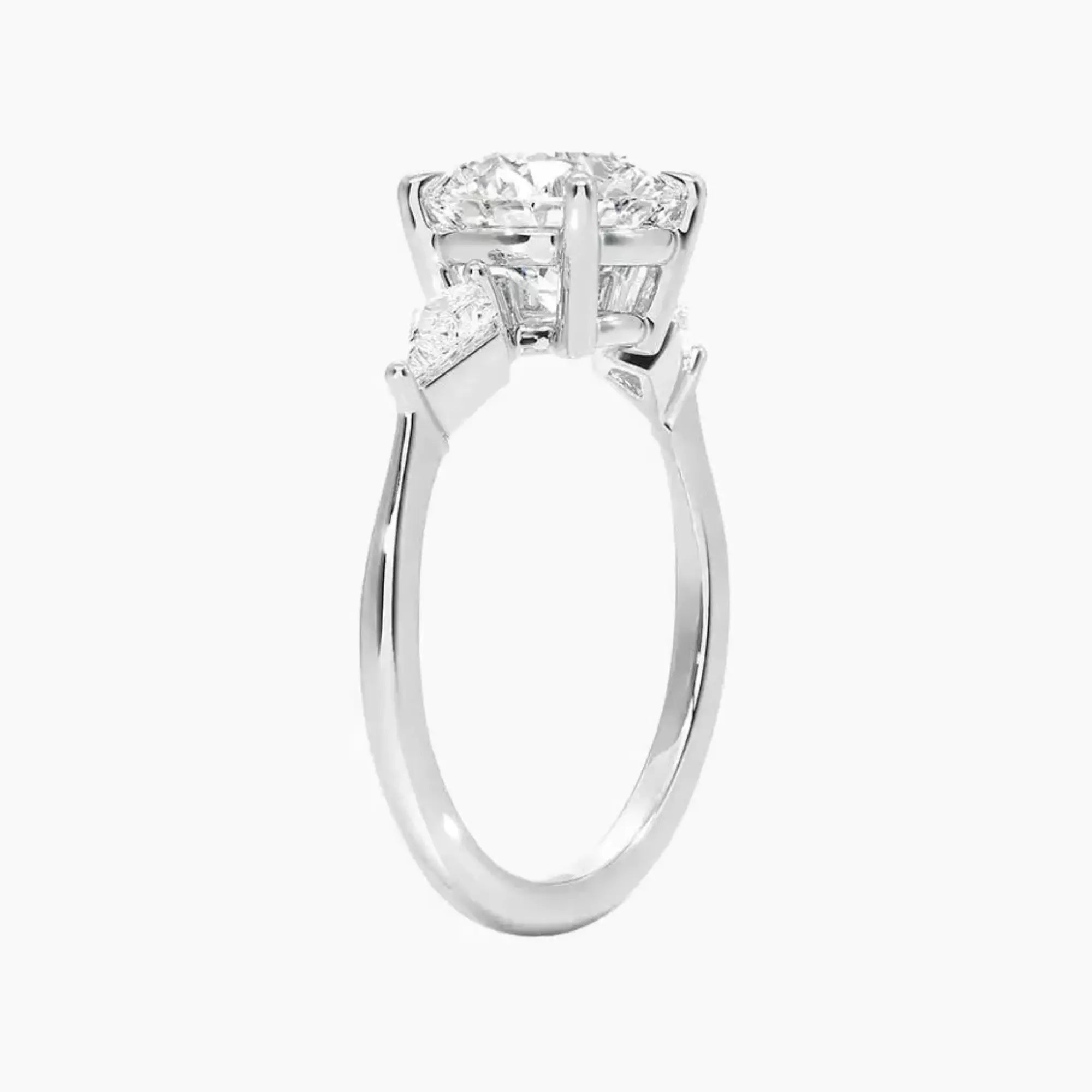 OBSER559 - Isolde Three Stone Round engagement ring setting view 2